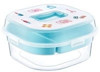 Boîte de rangement multifonctionnelle en PP transparent moulé par injection, style campagne française, écologique, avec compartiments pour couture et maquillage