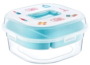 Boîte de rangement multi-usages en plastique transparent, compartiments, couture, maquillage, artisanat, rangement portable, écologique, durable, pratique - Product Image 6