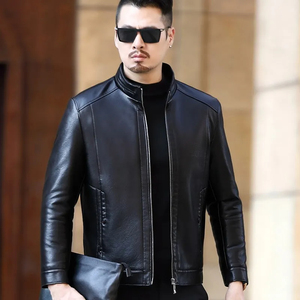 Veste de baseball pour homme en toile de cuir de vache imperméable et coupe-vent noire pour couple, style universitaire - Product Image 3