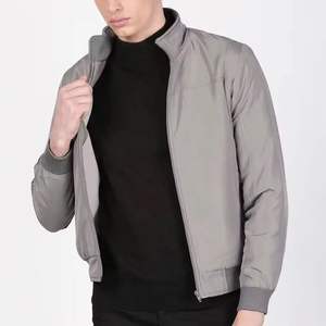 Chaqueta bomber informal de invierno unisex con diseño elegante, cuello mandarín y cremallera frontal a prueba de viento e impermeable - Product Image 3
