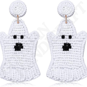 Pendientes Bordados Hechos a Mano con Formas Únicas Multicolores - Joyería de Temática Náutica con Tela de Algodón, Tamaño Personalizable - Product Image 6