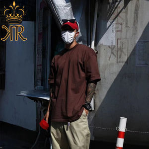 T-shirts pour hommes à manches courtes, col rond ample, chemises de base, tendance décontractée, couleur unie, hauts à enfiler, vêtements pour hommes - Product Image 6