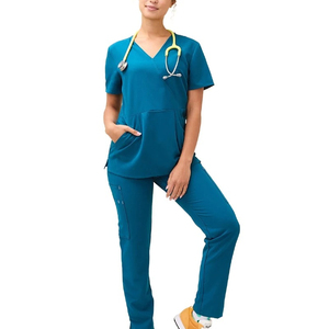 Vêtements de travail unisexes personnalisés à la vente chaude, blouses de travail confortables pour les professionnels de la santé et de la beauté, ensembles de blouses de travail - Product Image 3