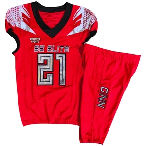 Juego de uniformes de fútbol americano de sarga de aparejos brillantes dorados, uniforme de fútbol americano de cromo dorado número o letra personalizada - Product Image 5