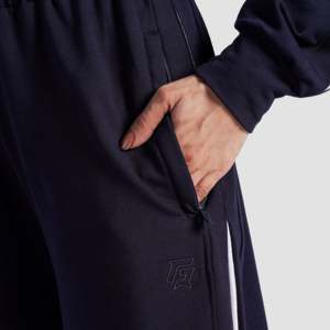 Pantalones anchos inversos para mujer, transpirables, de tejido, estilo casual de otoño, con decoración de rayas laterales, cintura media, lavado de color, ajuste holgado - Product Image 6