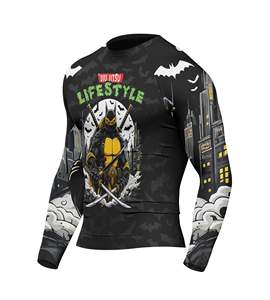 Rashguard Homme Personnalisable de Qualité Supérieure, Léger, Manches Longues, Col Rond Uni, Respirant, Séchage Rapide, Coupe Classique - Product Image 3
