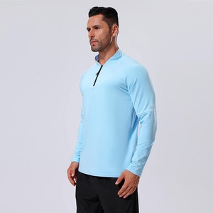 Séchage rapide respirant sport maille tissu Fitness entraînement vêtements actifs hommes T-shirts en gros à manches longues Gym t-shirts - Product Image 4