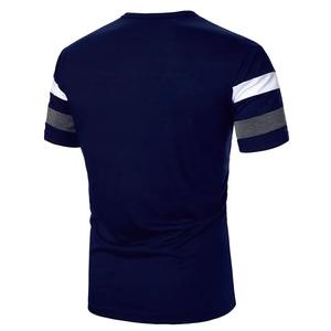 Calidad Premium Color personalizado último diseño bordado impreso verano desgaste manga corta 100% algodón Casual hombres camisetas - Product Image 3