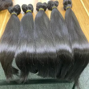 Mechones de pelo lacio vietnamita sin procesar, extensión de Cabello 100% humano, cutícula alineada, Artículos populares