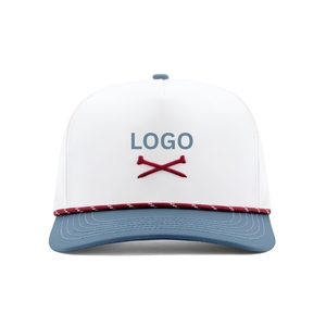 Gorra de golf transpirable de 5 paneles al por mayor, gorra de dos tonos con cuerda y logotipo bordado en 3D, cierre snapback, personalizada por dentro y por fuera, OEM - Product Image 1