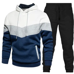 Conjunto de pantalones de chándal holgados de dos piezas de invierno de alta calidad y Sudadera con capucha para hombre, jersey de gran tamaño pesado personalizado, chándales para hombre - Product Image 4