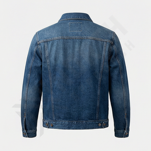 Chaqueta Vaquera Retro de Alta Gama para Hombre con Cuello Alto, Diseño Reversible, Servicio Personalizable y Ropa de Calle - Product Image 2