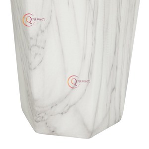 Vases à fleurs en marbre Pot à bougies unique Vase de décoration pour la maison et le jardin Vases de forme ronde de couleur blanche de qualité supérieure au prix le plus bas - Product Image 4