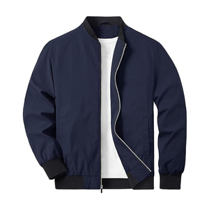 Blouson aviateur à manches longues pour hommes personnalisable en usine OEM Offre Spéciale confortable de grande taille à col montant et coupe ajustée pour l'hiver - Product Image 1