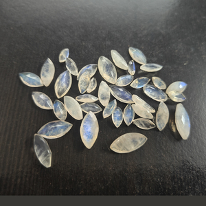 39 pièces naturel arc-en-ciel pierre de lune 8x4mm 16x8mm marquise facette 61.55cts Lot IROC ventes bleu feu lâche pierre précieuse coupe US $35 - Product Image 6