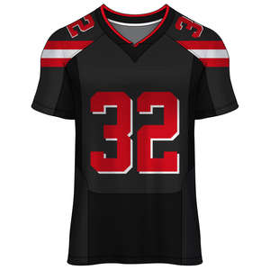 Maillots de football américain personnalisés en gros, respirants, en maille cousue, grande taille, uniformes de rugby, impression numérique, tenues d'équipe - Product Image 4