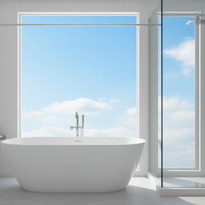 STRDEL Cortina de Ducha de Plástico Blanca TVI 1345 1830 (180x200cm) para Gedy, Diseño Elegante para Baños - Product Image 3