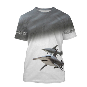 High Performance Fishing T-shirt 100 Polyester Breathable Round Neck Men's Fishing Shirts Outdoor Fishing Jersey - Product Image 2