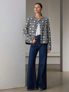 Chaqueta corta SUZANI de Otoño Invierno 2025 para mujer, elegante chaqueta India hecha a mano con diseño bordado, decoración de botones de algodón tejido - Product Image 3