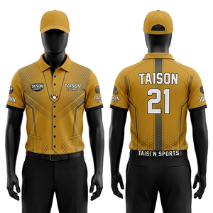 เสื้อสนุกเกอร์ผู้ชาย พรีเมียม 150 GSM โพลีเอสเตอร์ อินเตอร์ล็อค สีแดงเลือดหมู ดำ ทอง ลายเรขาคณิต พิมพ์โลโก้แบบซับลิเมชั่นตามสั่ง - Product Image 4