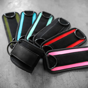 Sangle de cheville rembourrée en néoprène personnalisée pour la salle de sport, double anneau en D, machines à câbles, soutien de fitness avec motif imprimé pour la protection - Product Image 5