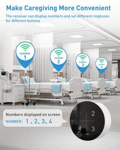 Daytech không dây y tá Hệ thống cảnh báo nhà điều dưỡng caregiver Máy nhắn tin với LED nhấp nháy ánh sáng dài khoảng cách Hệ thống gọi điện thoại máy nhắn tin - Product Image 4