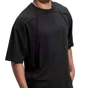 OEM de alta calidad 100% algodón camiseta Digital impreso Drop Shoulder 240 Gsm suelta manga corta Casual camisetas de punto para hombres - Product Image 4