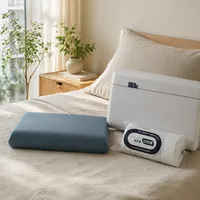 Almohada Ecológica de Espuma Viscoelástica con Forma de Nube, Altura Ajustable, Zonas de Doble Densidad, Soporte Cervical Ergonómico