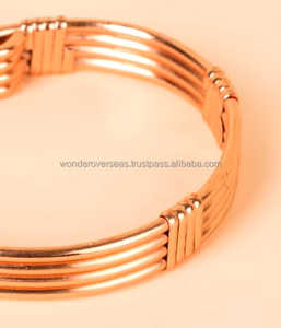 Bracelet magnétique en fil de cuivre de qualité supérieure ensemble de bracelets Bracelet en cuivre pur fait à la main thérapie par cuivre pur - Product Image 4