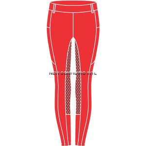 Culotte d'équitation à siège complet Leggings de cheval en silicone Vêtements équestres Collants d'équitation taille haute avec poches pour téléphone intelligent - Product Image 4