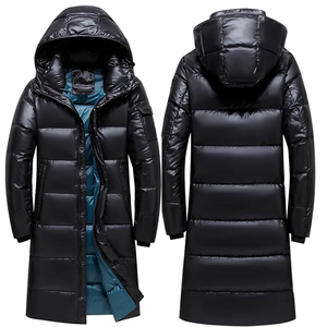 Chaqueta acolchada larga elegante con diseño de logotipo personalizado para hombre de invierno 2023, chaqueta acolchada de algodón transpirable de talla grande personalizada de Pakistán - Product Image 6