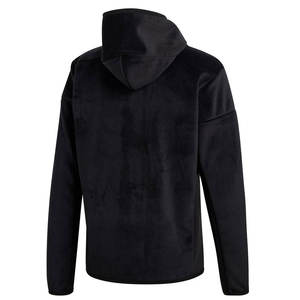 Sweat à capuche en velours pour hommes avec logo personnalisé respirant grande taille sweat à capuche en velours 100% coton tricoté tissage nouveau Design surdimensionné - Product Image 3