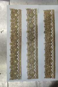 Custom Made for Heavy Dresses Machine Embroidered <b>Ribbons</b> & Laces in Ethnic Indian Laces for Wedding Dresses with Sequins Work. - Product Image 4