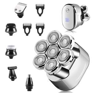 Rasoir Électrique Rechargeable 6-en-1 pour Hommes, Tondeuse Sans Fil à Têtes Rotatives, Corps et Visage, Étanchéité IPX7, Lavable, Remplacement pour VR - Product Image 2