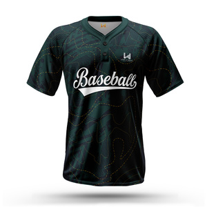 Maillots de baseball personnalisés en gros, 100% polyester, impression par transfert thermique, grande taille, respirant, prix bas, maillots personnalisés - Product Image 4