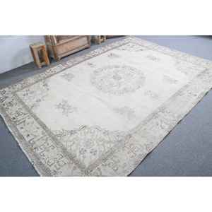 Alfombra Vintage, Alfombra Grande de 7x9.8 pies, Alfombra Blanca Ombré - Product Image 2