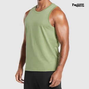 Nouveauté 2026 – Débardeurs de sport personnalisés en twill pour hommes, coupe ajustée, en polyester/coton, séchage rapide – Vente en gros - Product Image 4