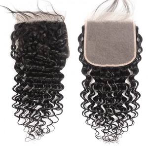 Bouncy Curl Pattern Natural Loose <b>Curly</b> 4 By 4 Inch Lace Closure <b>Extension</b> Human Remy <b>Hair</b> Black Long <b>Hair</b> <b>Extensions</b> For Women - Product Image 1