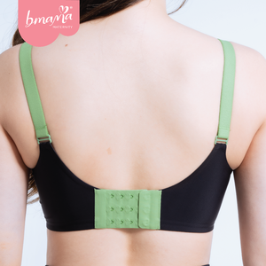 Soutien-gorge de maternité Bmama, série Cool Jelly, couleur noire, confortable, col en V, bande en silicone, bonnets ultra fins, pour dormir et allaiter - Product Image 4