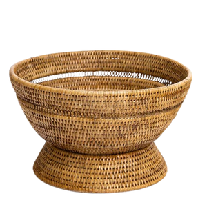 Bols à fruits en rotin de forme ronde de nouvelle conception tailles personnalisées bols de nourriture en rotin brun d'Inde - Product Image 6