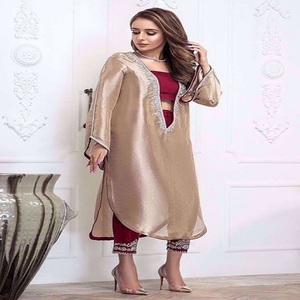 ผ้าลินินคุณภาพพรีเมียมลายนูน สำหรับตัดชุดสตรีแบบซัลวาร์ คามีซ จาก Kanya Fancy Garments ผลิตในอินเดีย - Product Image 3