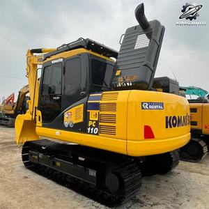 Excavatrice Komatsu PC110 d'occasion, 11 tonnes, godet de 0,53 m³, marque japonaise d'origine, excavatrice de construction sur chenilles moyennes, faible nombre d'heures, certifiée CE - Product Image 6