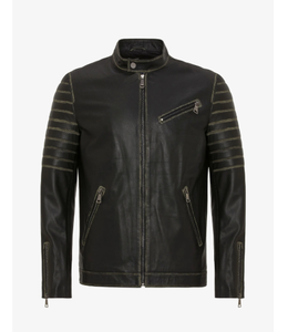 แจ็กเก็ตหนังสำหรับผู้ชายดีไซน์เนอร์หนังสำหรับฤดูหนาว - Product Image 1