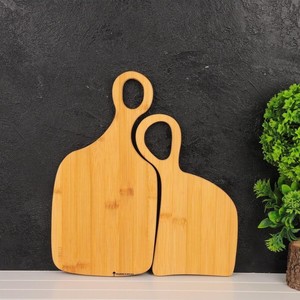 Ensemble de planches de charcuterie en bambou naturel pour fruits et steaks de qualité supérieure avec poignée - Product Image 6