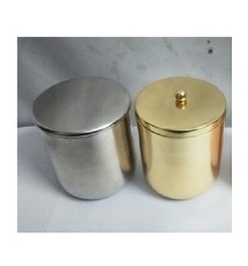 Pot à bougie en métal martelé en cuivre à prix abordable avec couvercle de forme ronde pour la maison et le mariage Pot à bougie décoratif pour table - Product Image 5