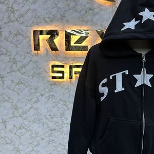 Sweat à capuche zippé le plus demandé par les clients du fabricant, imprimé en relief, fabriqué en usine, prix bas, sweats à capuche pour hommes, sweats à capuche pour hommes - Product Image 4