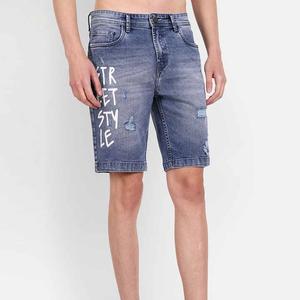 Ropa de calle personalizada para hombre, pantalones cortos vaqueros holgados para hombre, última moda holgada, venta al aire libre, pantalones cortos vaqueros de verano a la moda - Product Image 5
