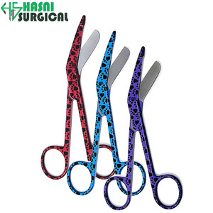 Ensemble de 3 ciseaux à pansements Lister en acier inoxydable, outil chirurgical à revêtement imprimé - Product Image 3