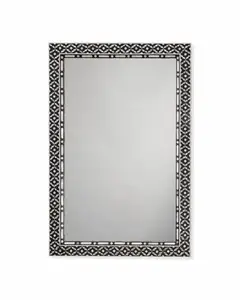Hot Selling Modern Bone Inlay Wall <b>Mirror</b> High Quality Mother of Pearl Inlay Framed <b>Bathroom</b> Wall Decoration Hot for Home Use - Product Image 1