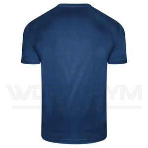 Camiseta de secado rápido personalizada para hombre OEM y ODM diseño de logotipo personalizado camiseta impresa algodón poliéster manga corta camisas lisas - Product Image 2